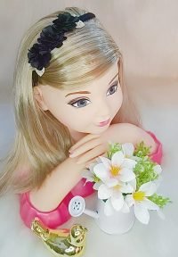 Faixa Belli Flores Preta