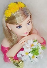 Faixa Belli Flor e Strass Amarelo
