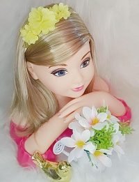 Faixa Belli Flor e Strass Amarelo Claro