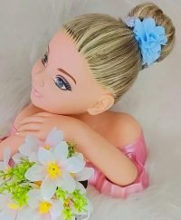 Porta Coque Belli Flor Perolas Azul Bebe