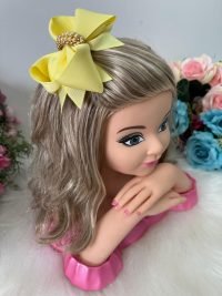 Laço Belli Perolas e Strass Mavie Amarelo