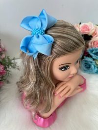 Laço Belli Perolas Maria Eduarda Azul Bebe