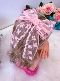 Laço Belli Jessica Renda Rosa Bebe